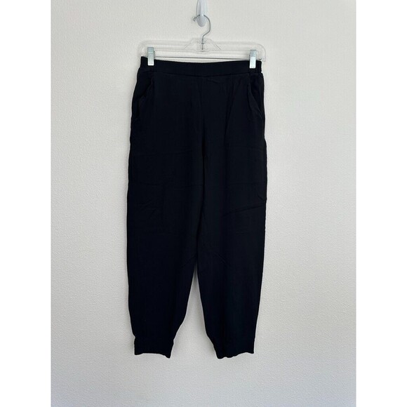 COS Women's Jogger Pants Pull On Rayon Elastic Waistband Black Size 4 Minimalist - Picture 2 of 8